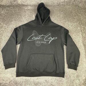 Rod Wave Last Lap Tour Hoodie Mens XXL Regular Black Pullover Sweatshirt Merch